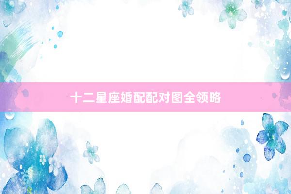 十二星座婚配配对图全领略